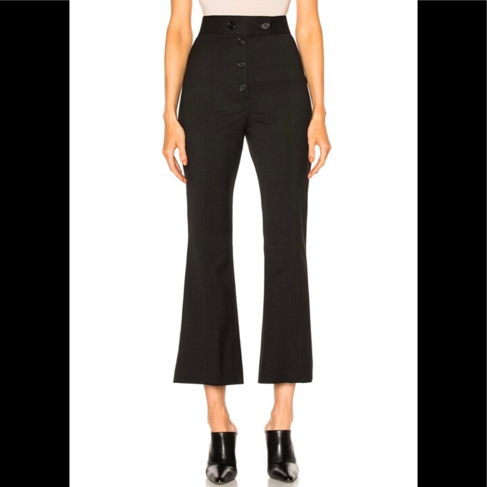 PROENZA SCHOULER Wool Suiting Flared Pant NWT blk
